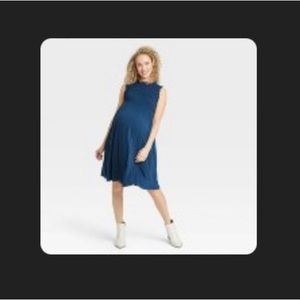 Hatch Maternity Dress- Blue